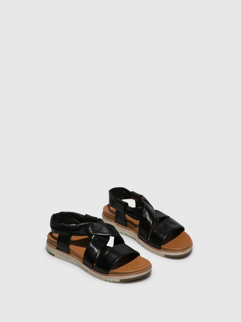 Foreva Black Crossover Sandals