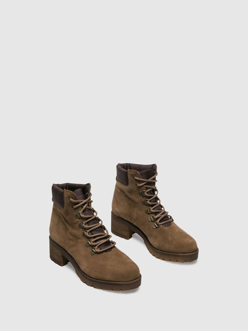 Foreva Wheat Lace-up Ankle Boots