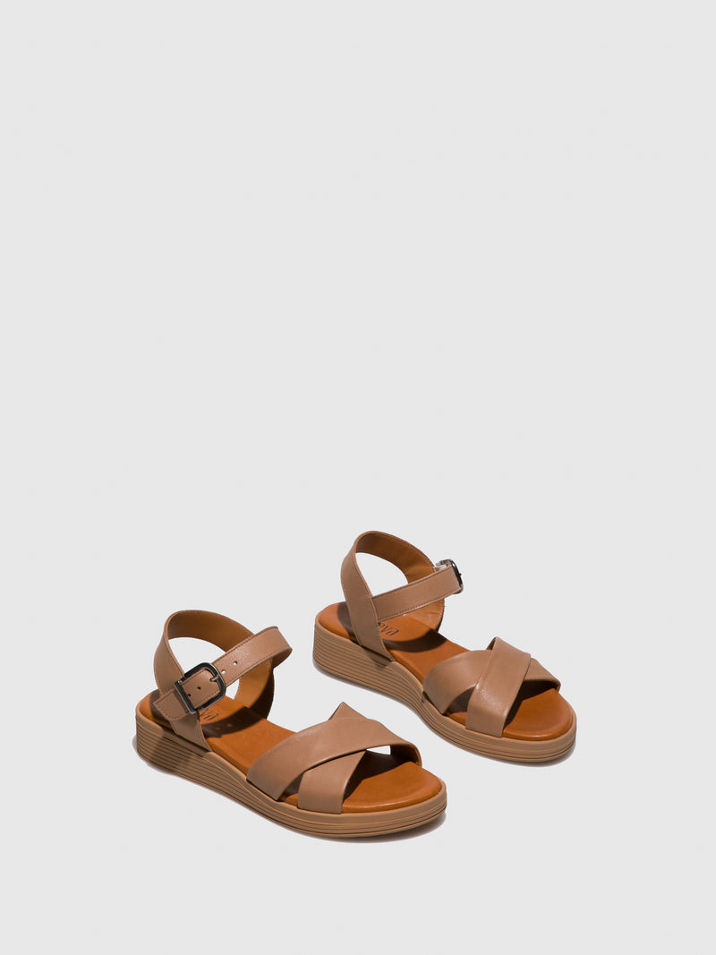 Foreva Brown Ankle Strap Sandals