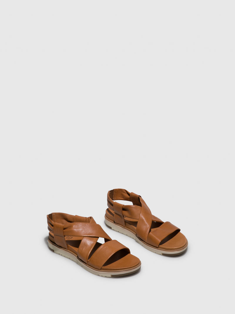 Foreva Brown Crossover Sandals