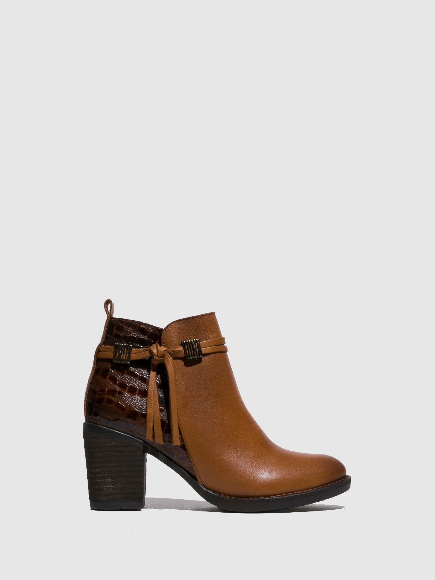 Foreva Camel Round Toe Ankle Boots