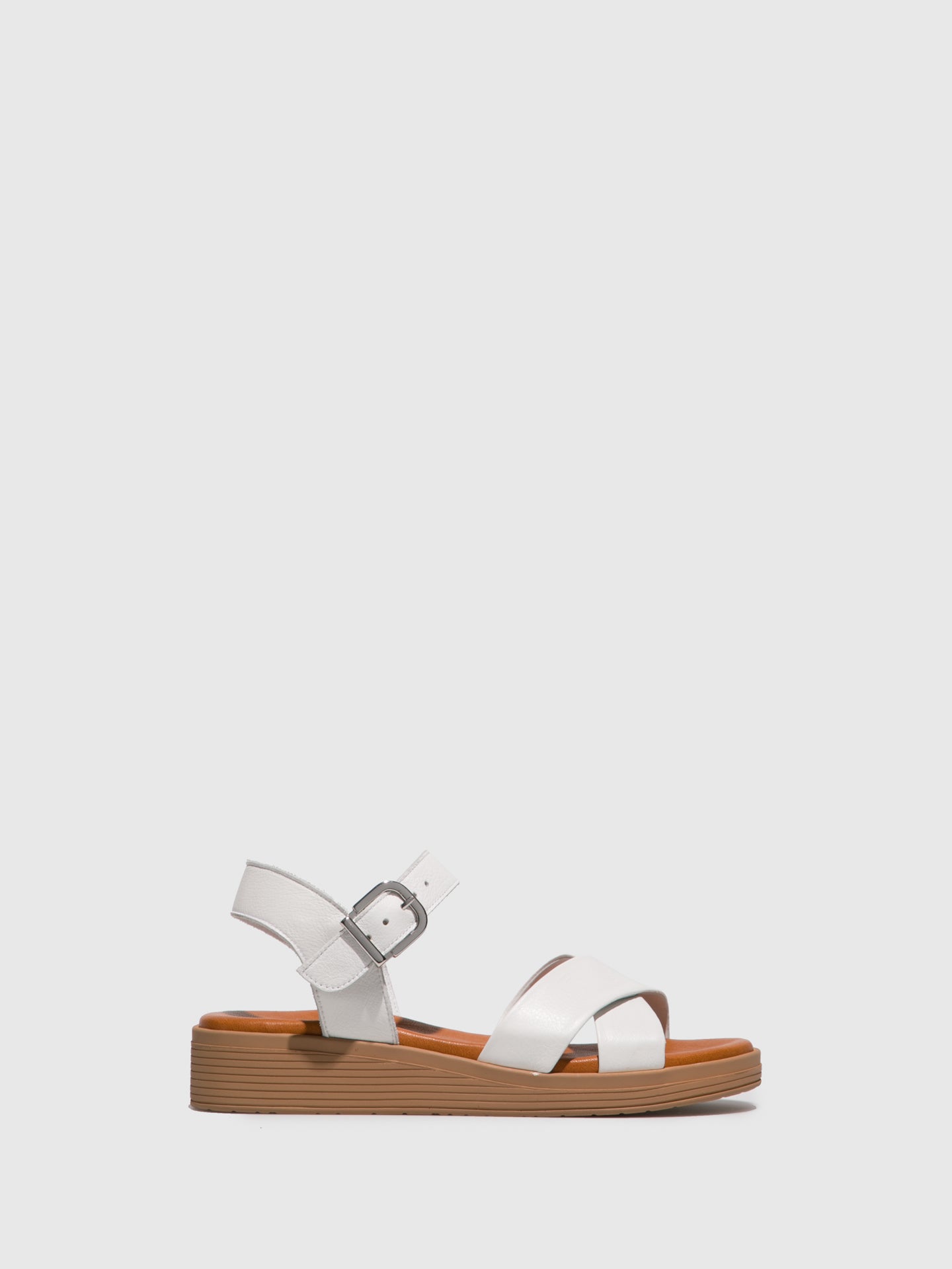 Foreva White Ankle Strap Sandals