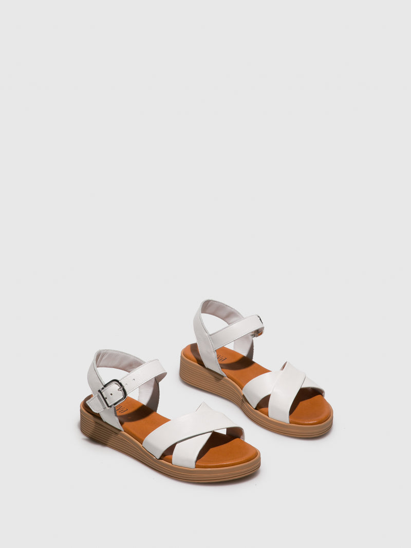 Foreva White Ankle Strap Sandals