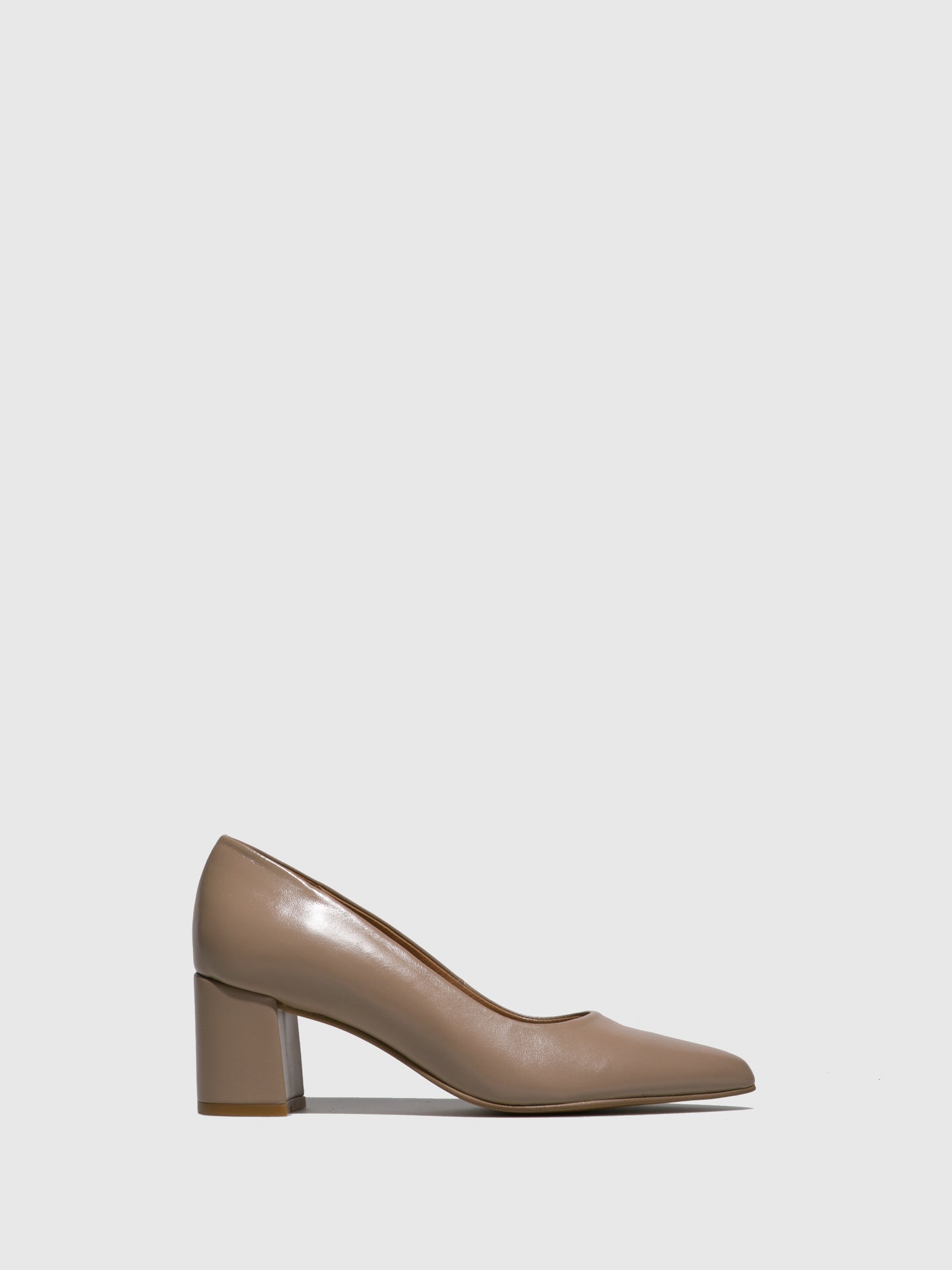 Foreva Beige Block Heel Shoes