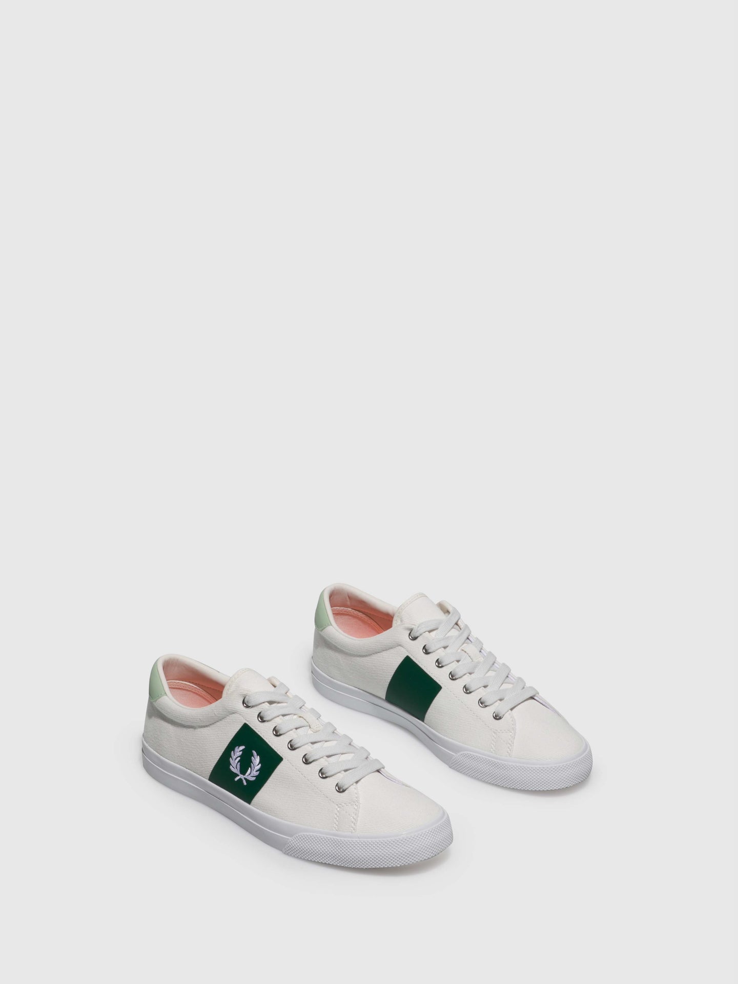 Fred Perry Beige Lace-up Trainers