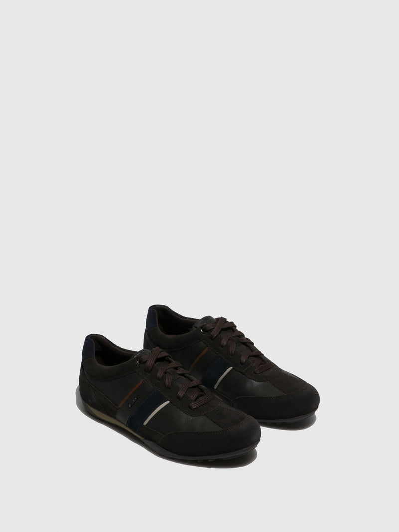 Geox Brown Lace-up Trainers