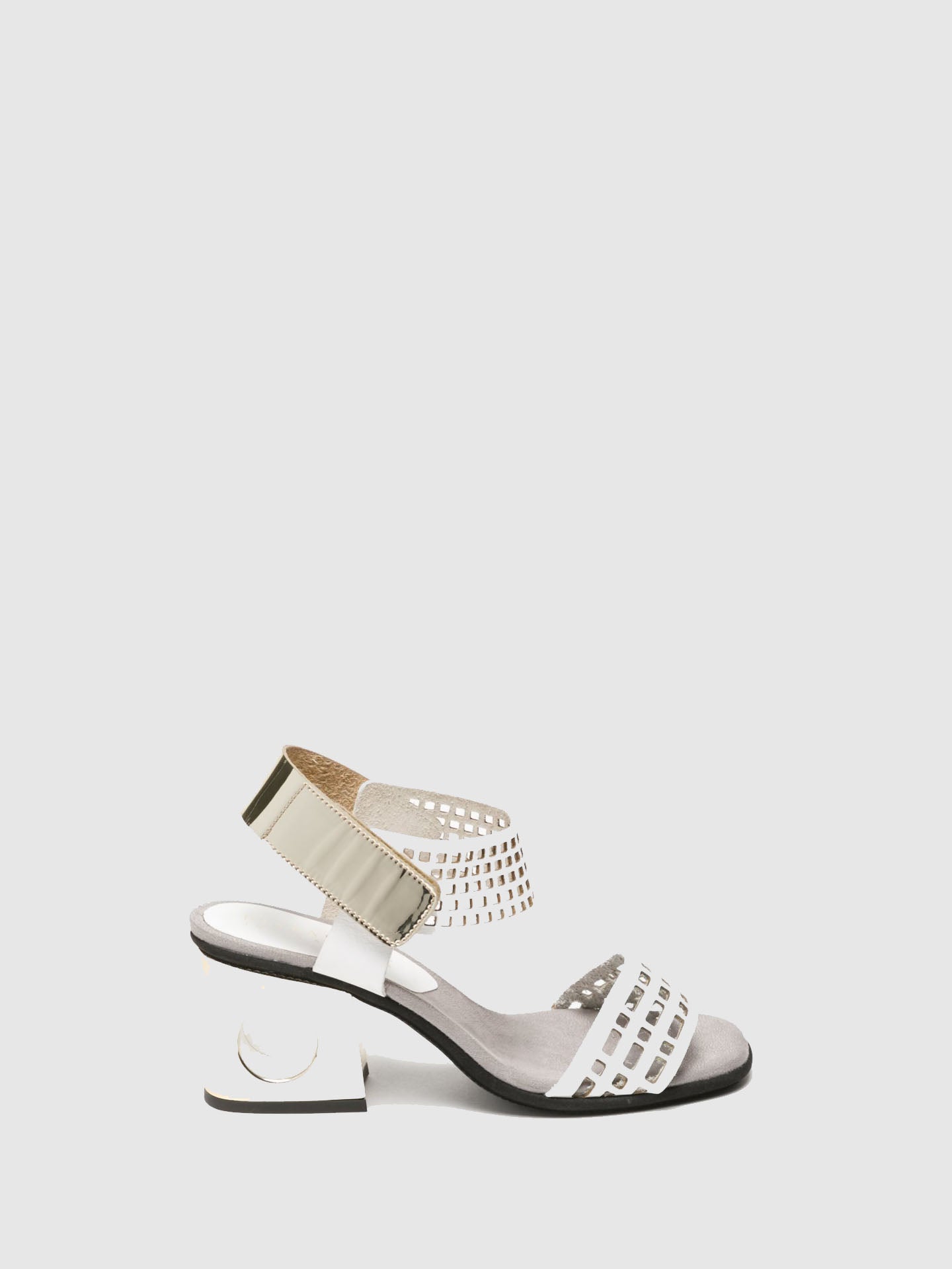 Hispanitas White Heel Sandals