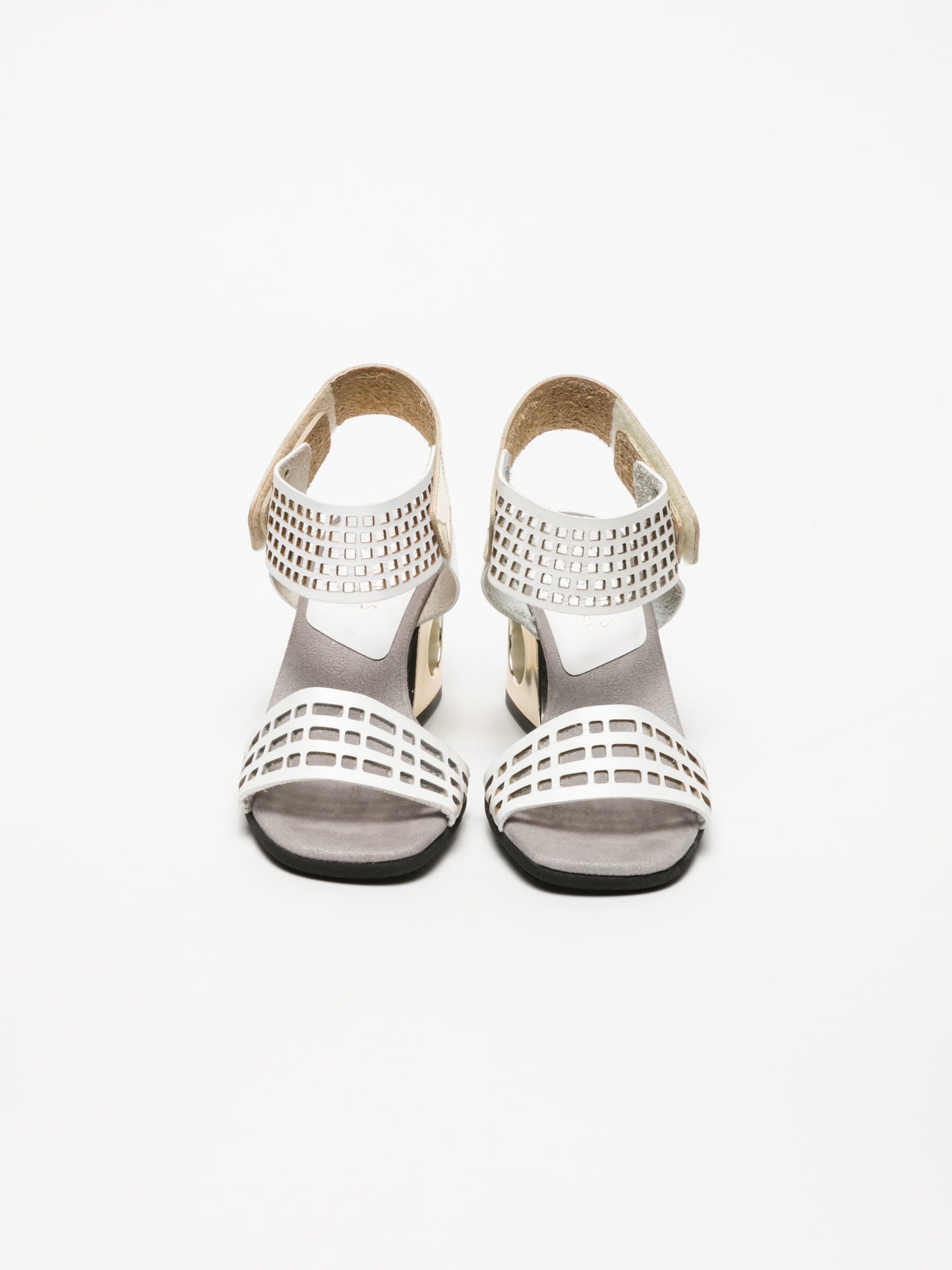 Hispanitas White Heel Sandals