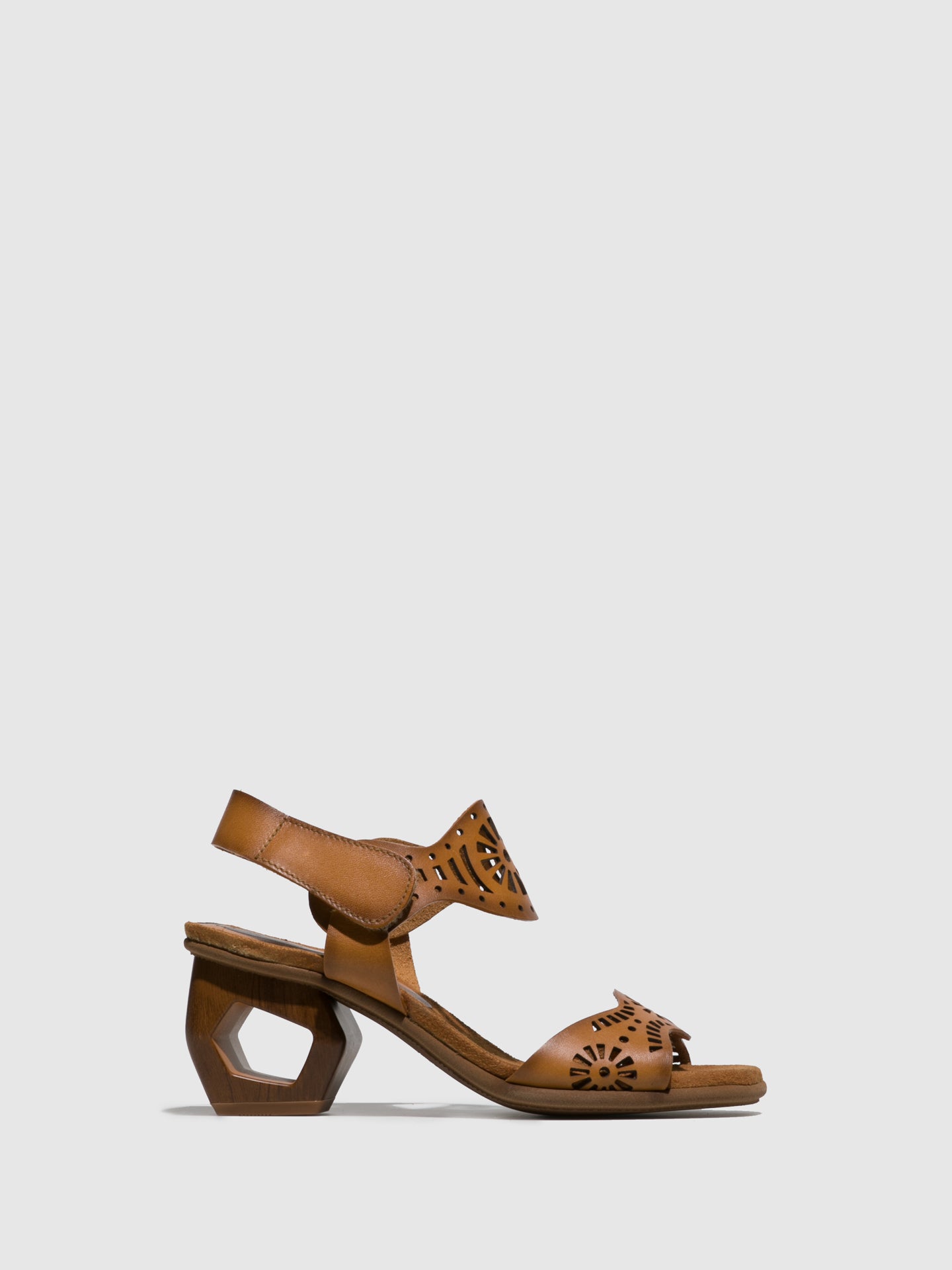 Hispanitas Camel Chunky Heel Sandals