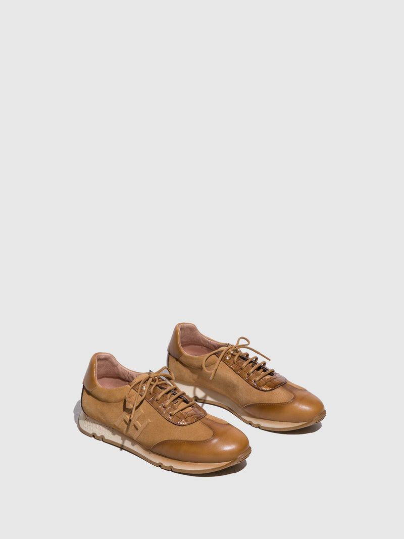 Hispanitas Camel Lace-up Trainers