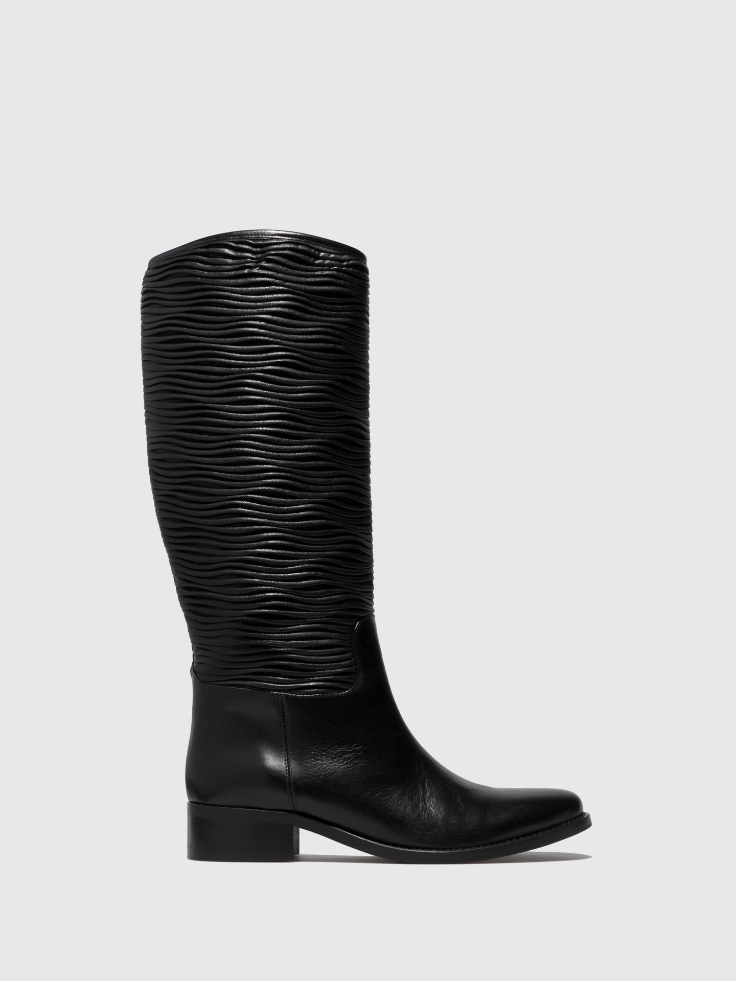 JJ Heitor Black Zip Up Ankle Boots