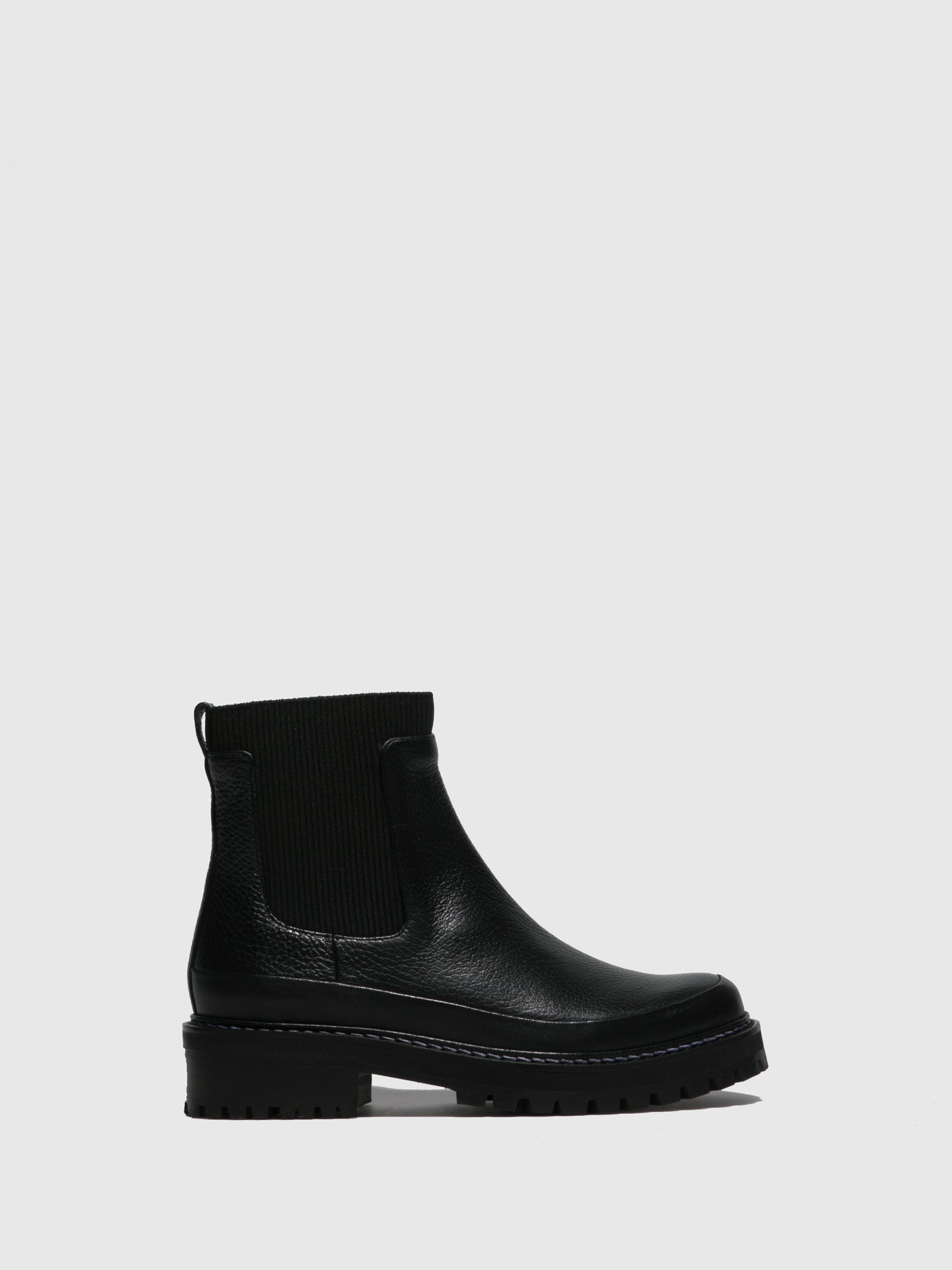 JJ Heitor Black Elasticated Ankle Boots