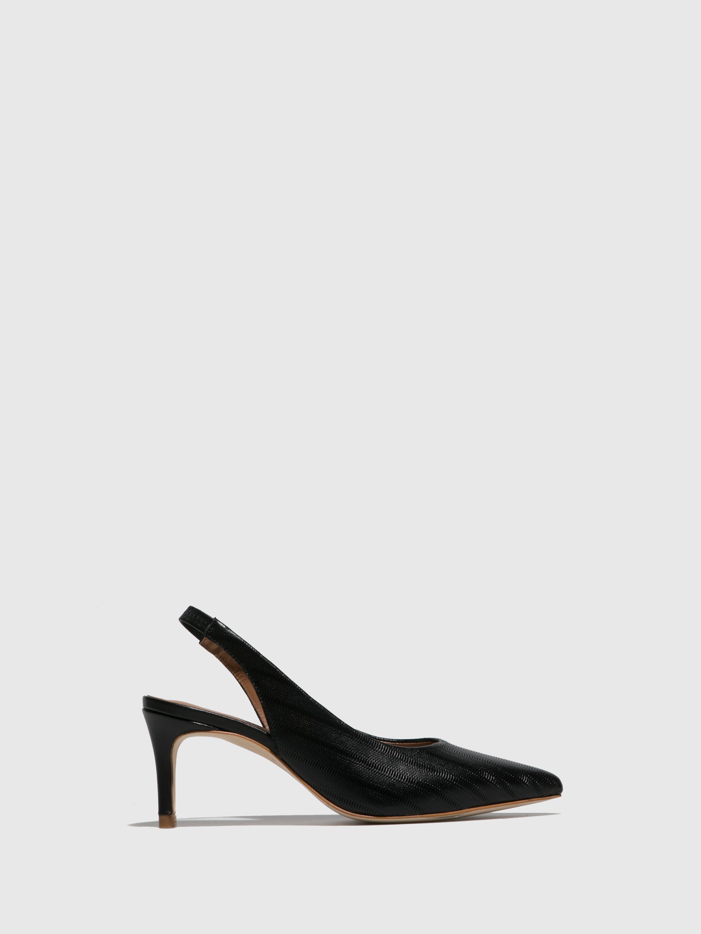 JJ Heitor Black Leather Stiletto Mules