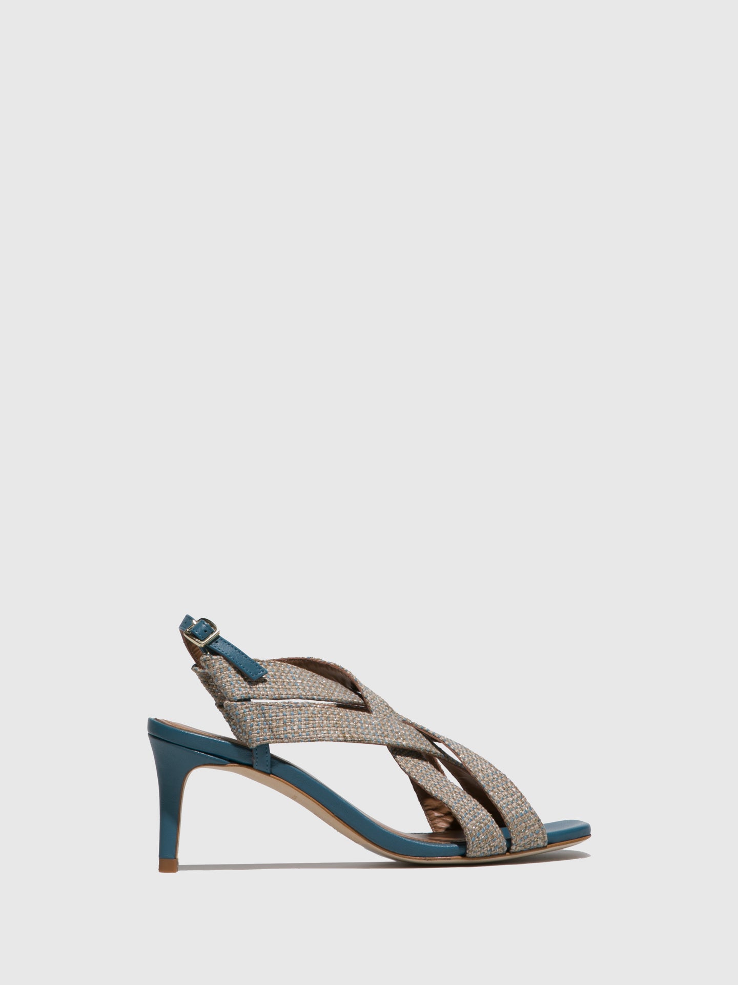 JJ Heitor Blue Heel Sandals