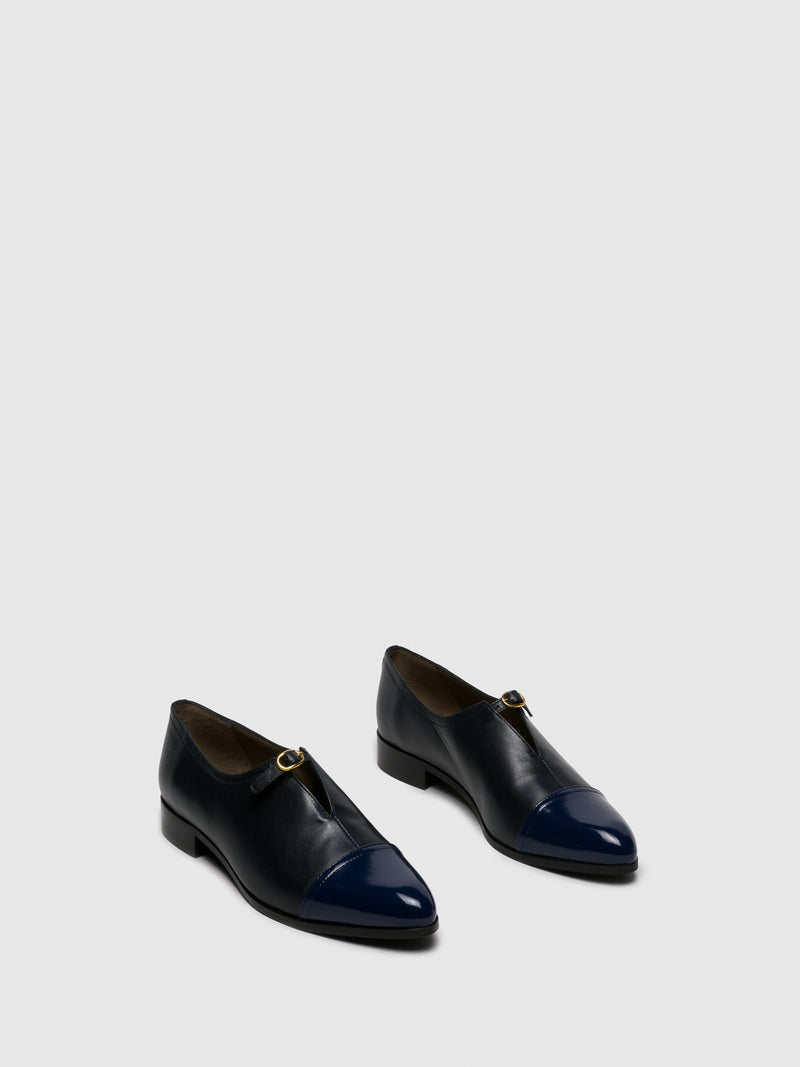 JJ Heitor Navy Suede Pointed Toe Shoes
