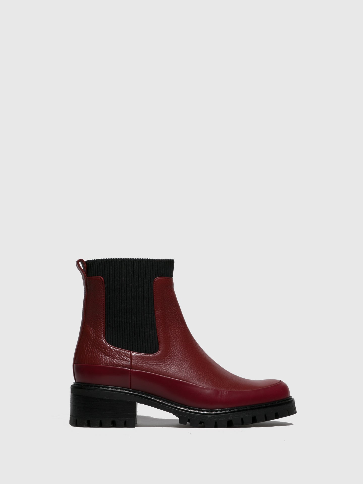 JJ Heitor DarkRed Elasticated Ankle Boots