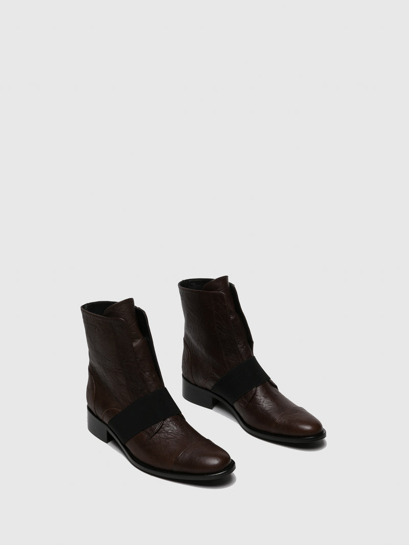 JJ Heitor Brown Elasticated Ankle Boots