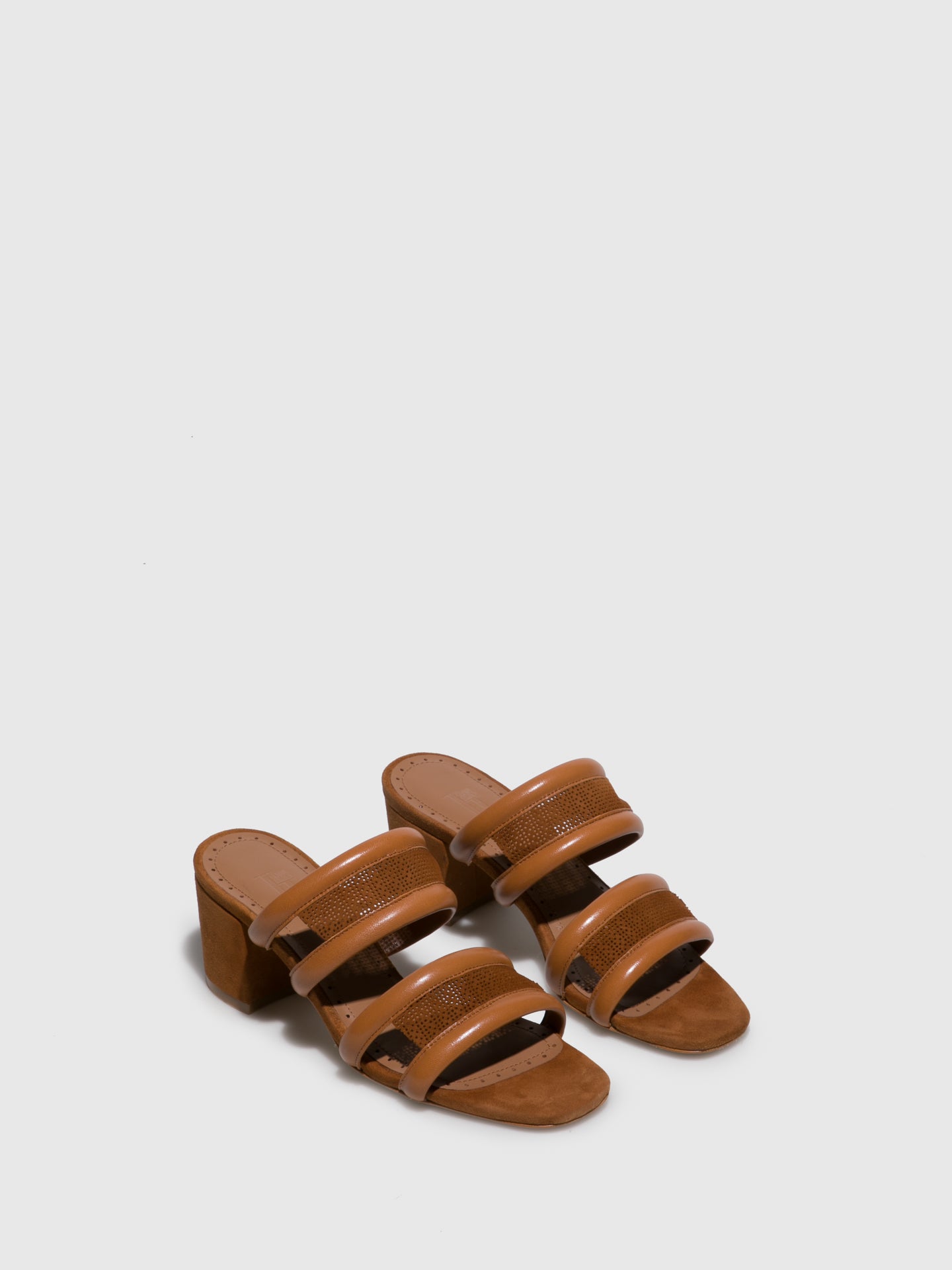 JJ Heitor Camel Heel Sandals