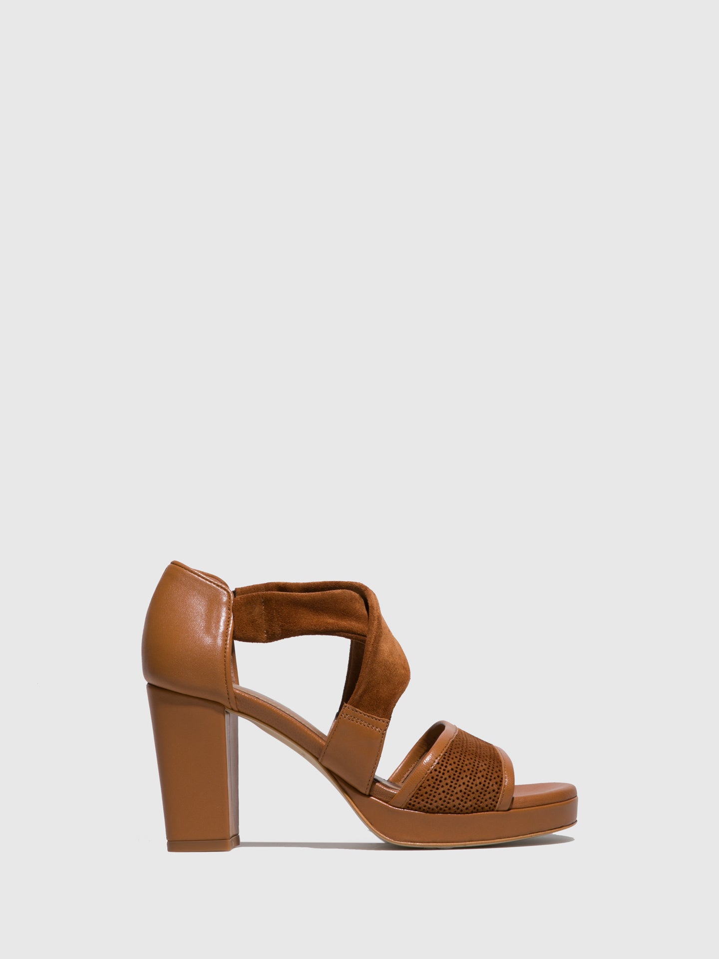 JJ Heitor Camel Heel Sandals