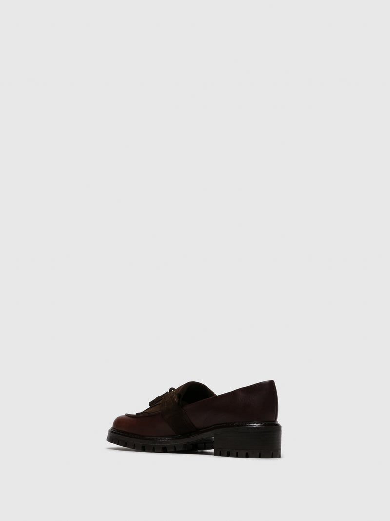 JJ Heitor Brown Leather Loafers Shoes