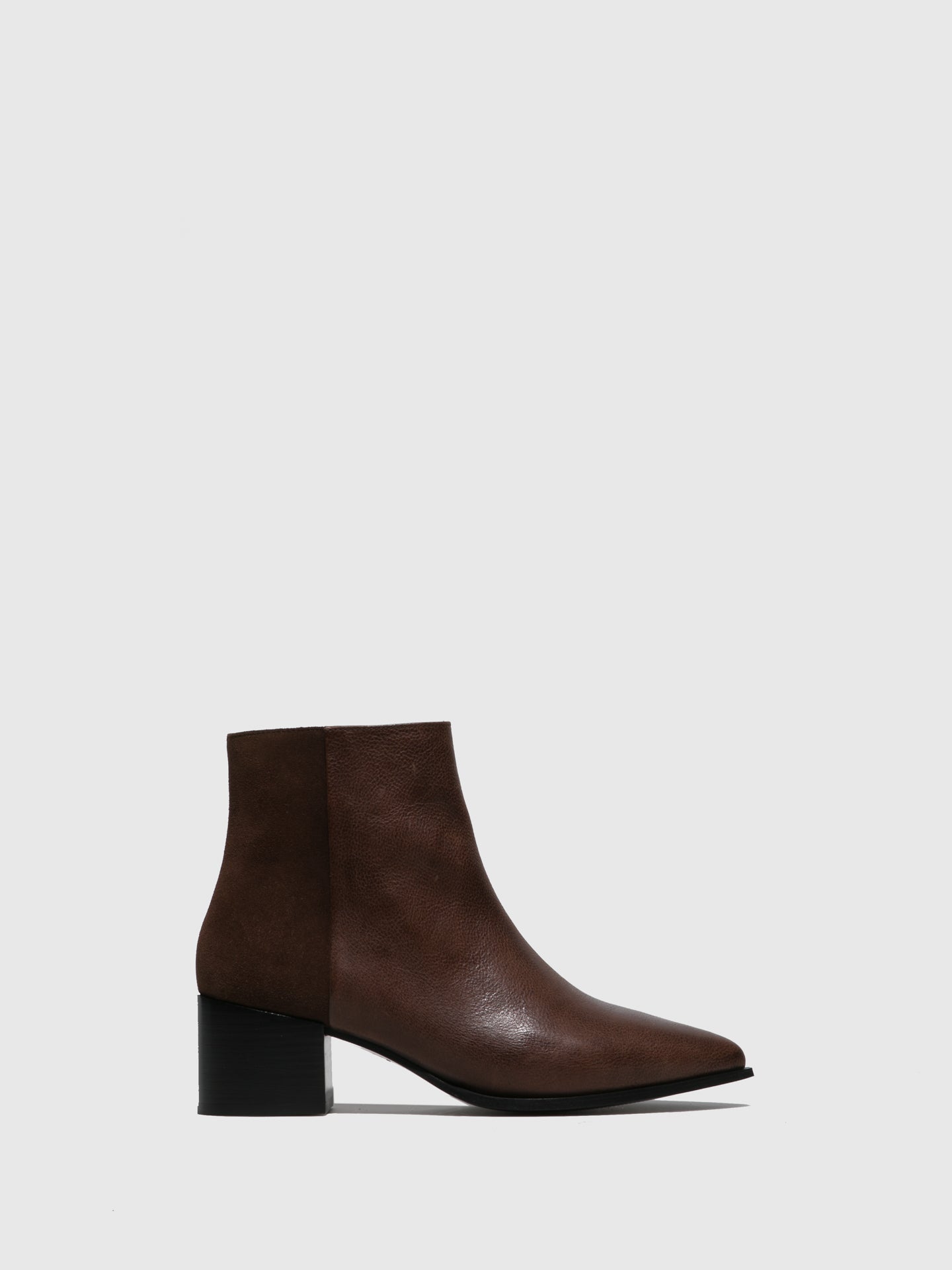 JJ Heitor Brown Zip Up Ankle Boots