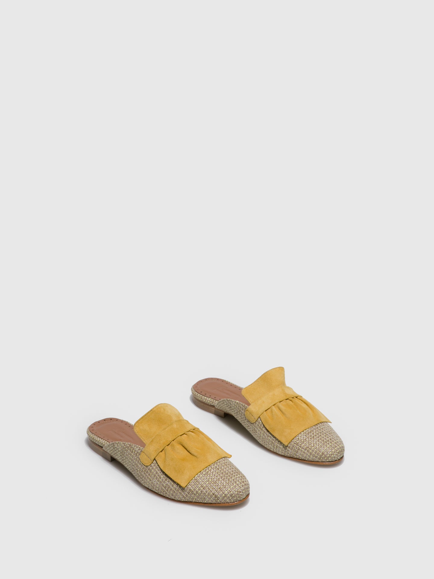 JJ Heitor Yellow Flat Mules