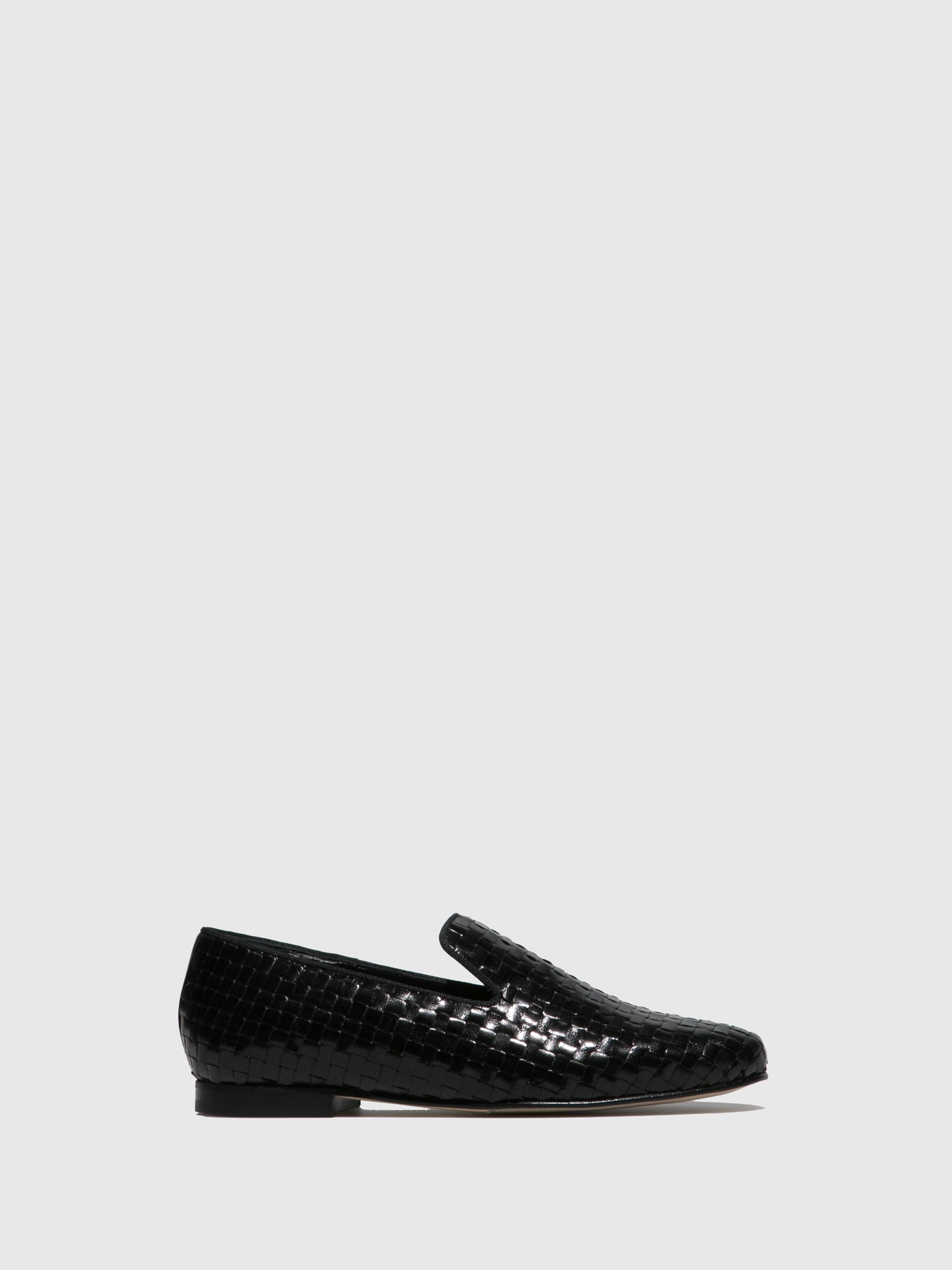 JJ Heitor Black Leather Loafers Shoes
