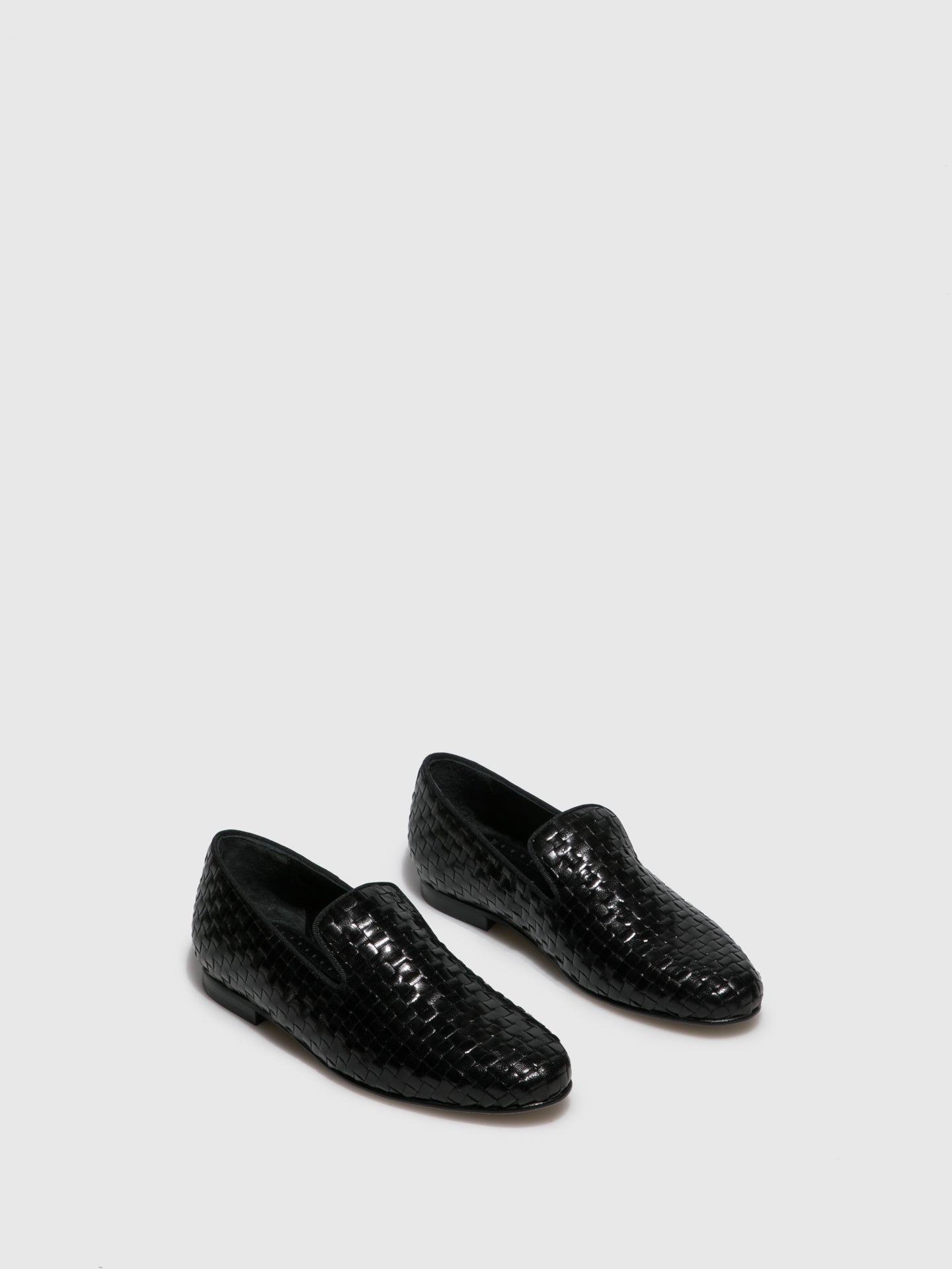 JJ Heitor Black Leather Loafers Shoes