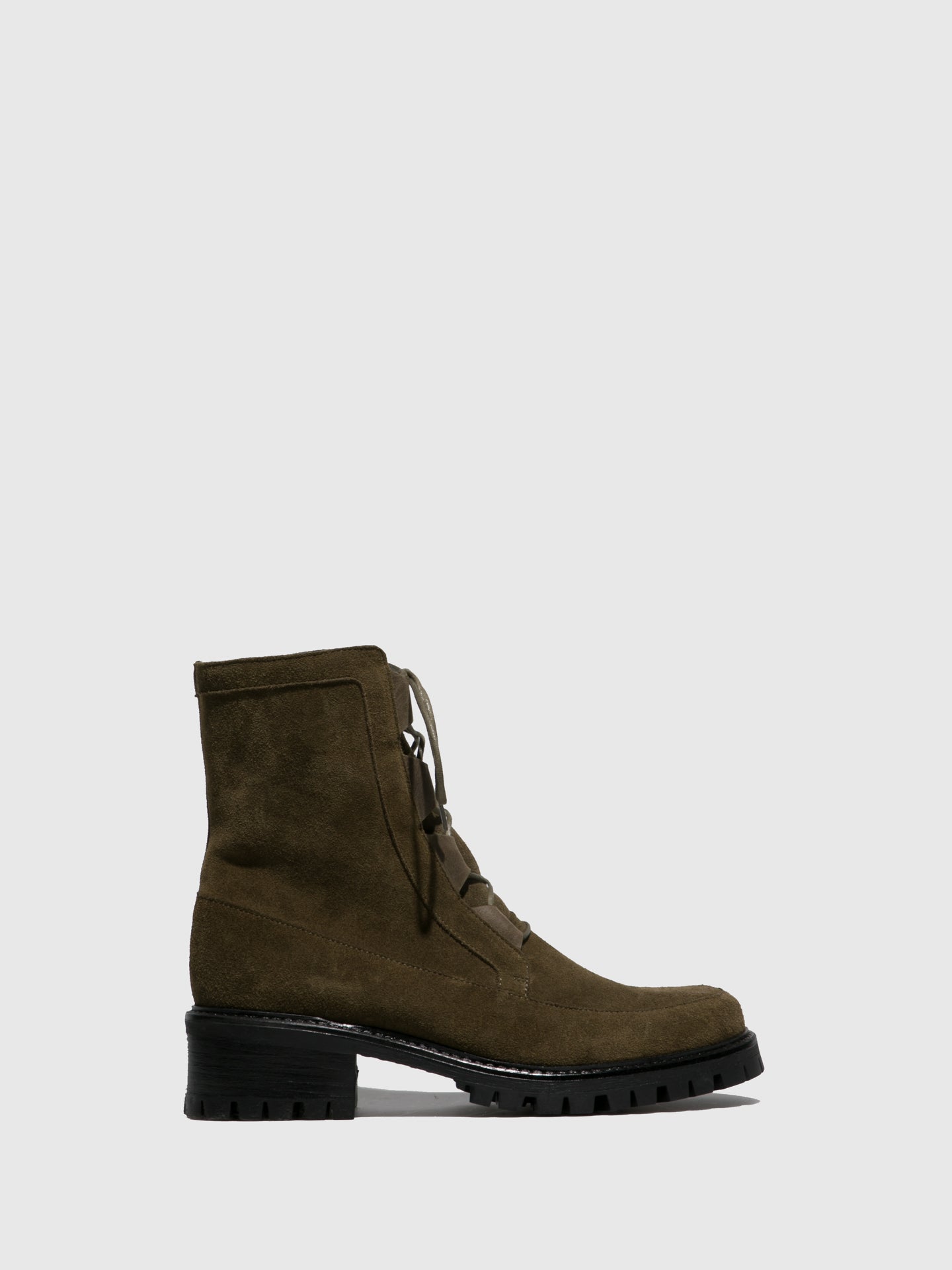 JJ Heitor Khaki Lace-up Ankle Boots