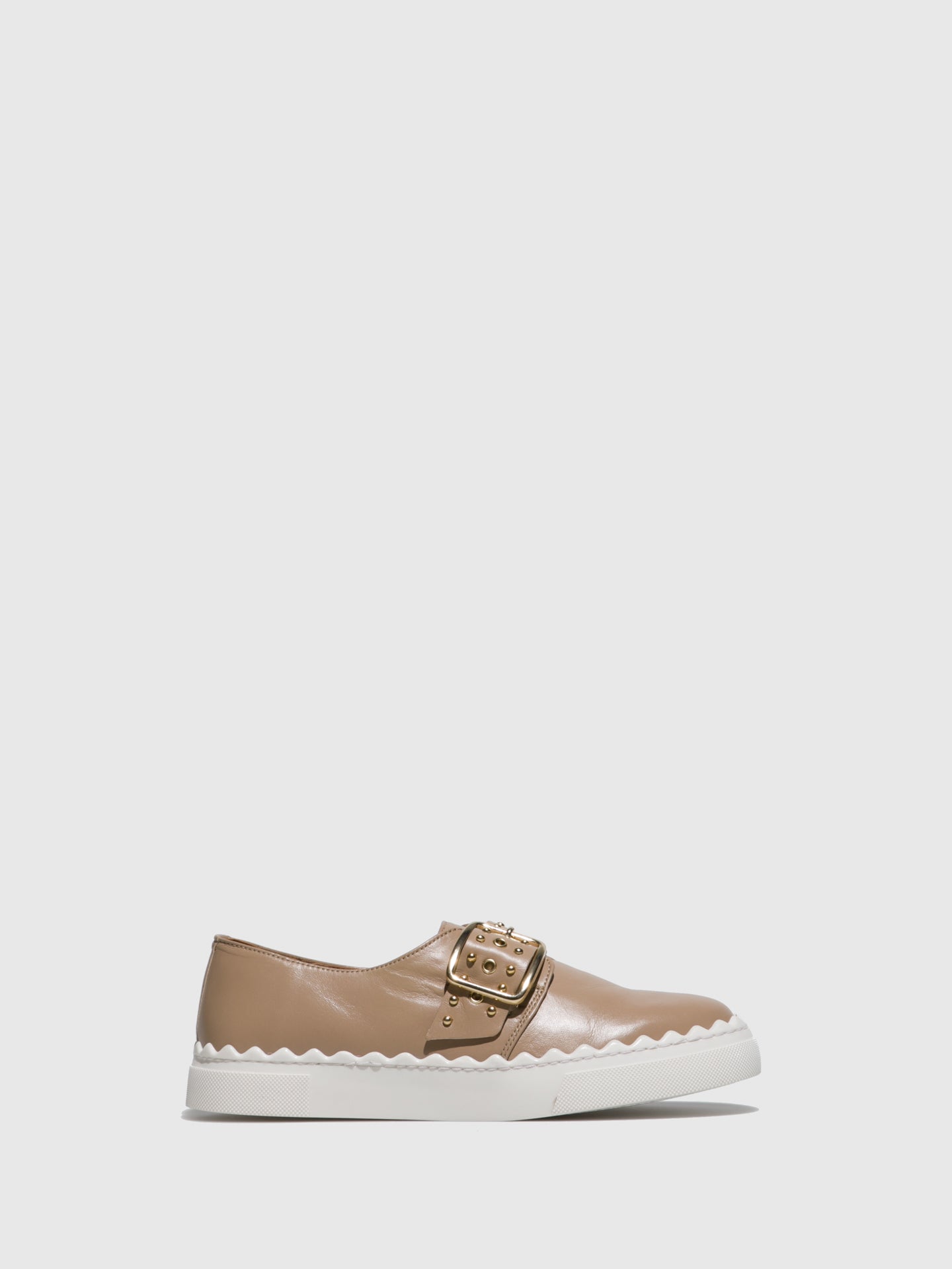 JJ Heitor Beige Leather Slip-on Shoes