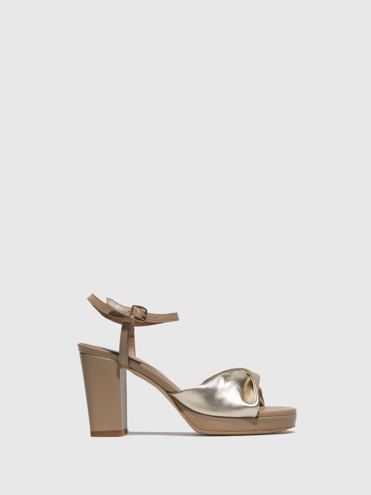 JJ Heitor Beige Heel Sandals