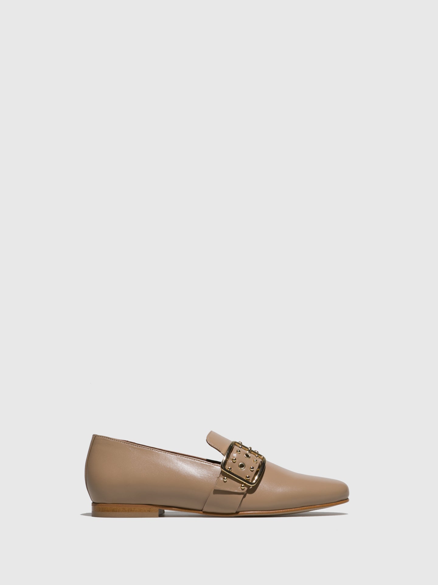 JJ Heitor Beige Leather Loafers Shoes