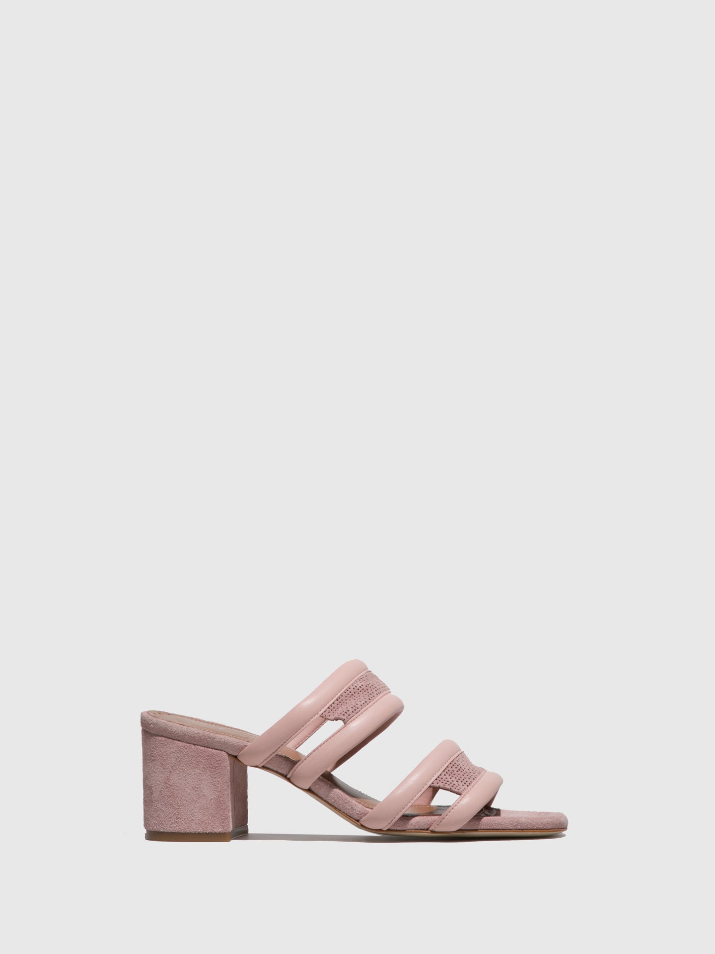 JJ Heitor Pink Leather Open Toe Sandals