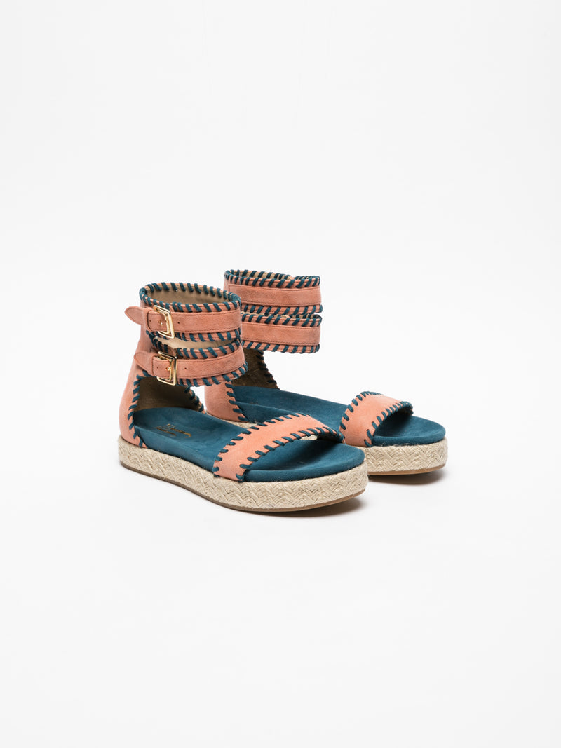 JJ Heitor Multicolor Ankle Strap Sandals