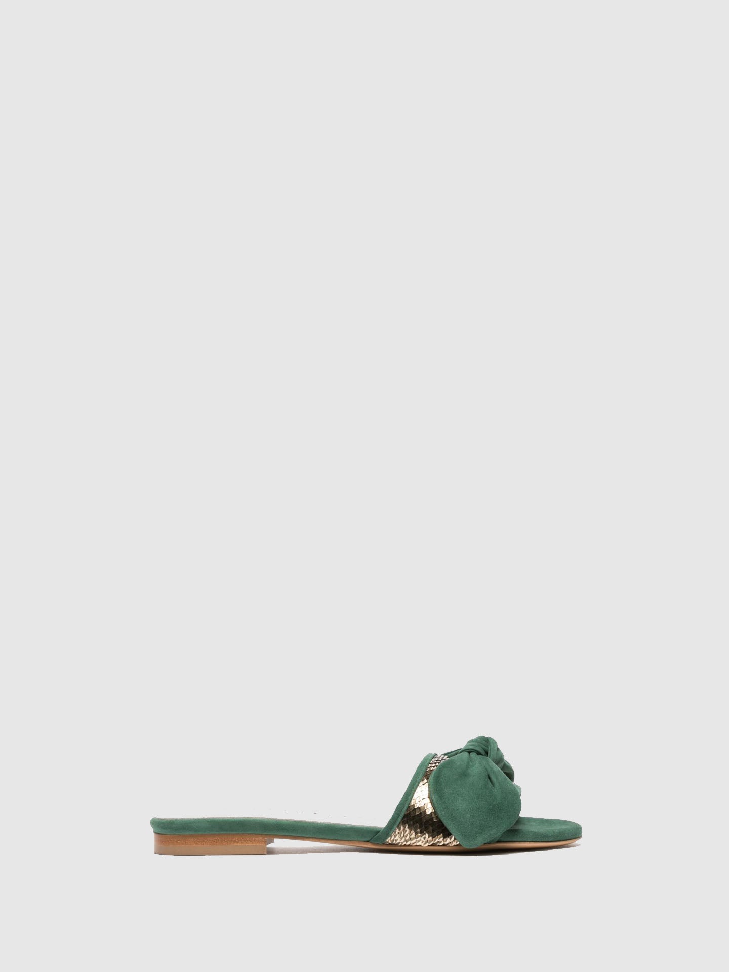 JJ Heitor Green Open Toe Mules