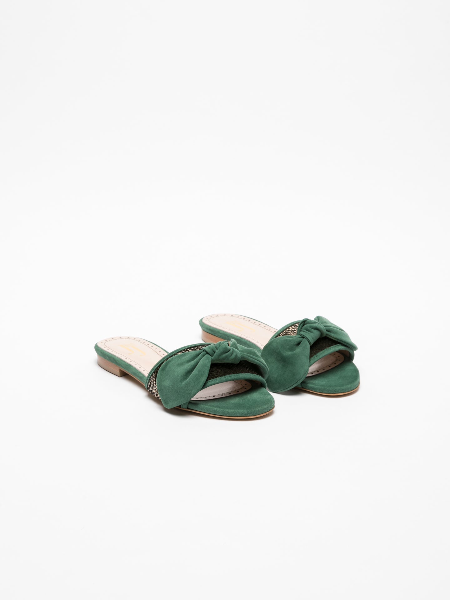 JJ Heitor Green Open Toe Mules