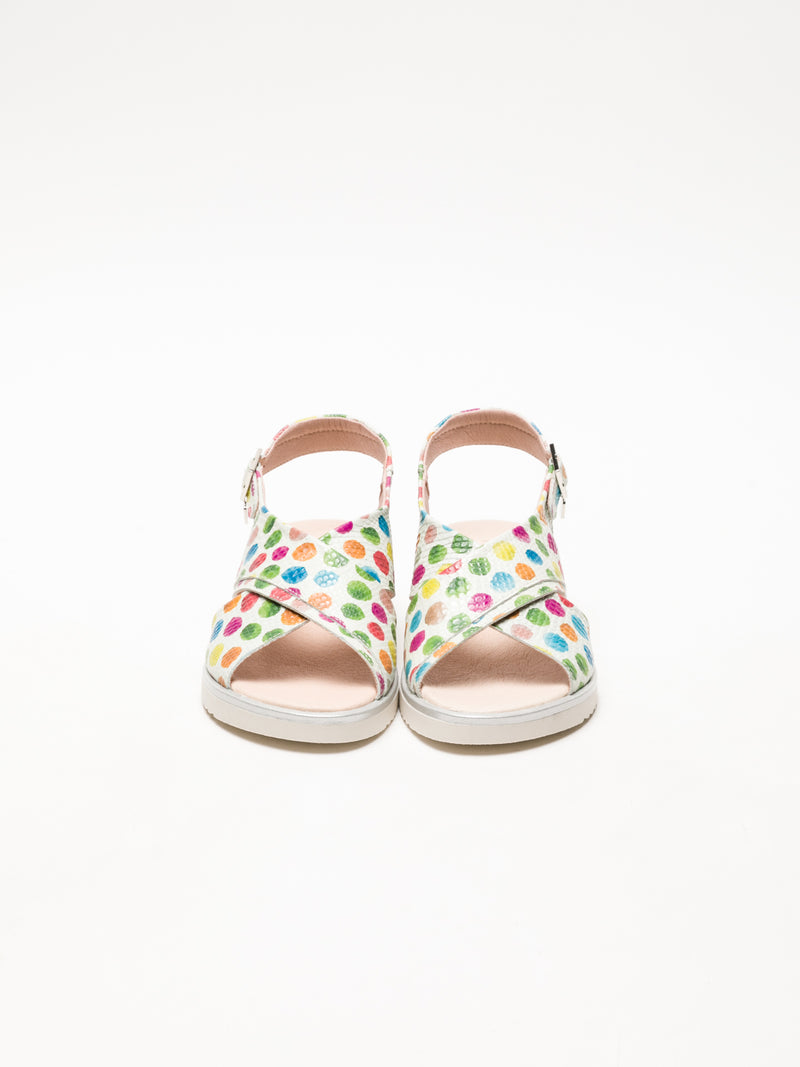 Jose Saenz Multicolor Crossover Sandals