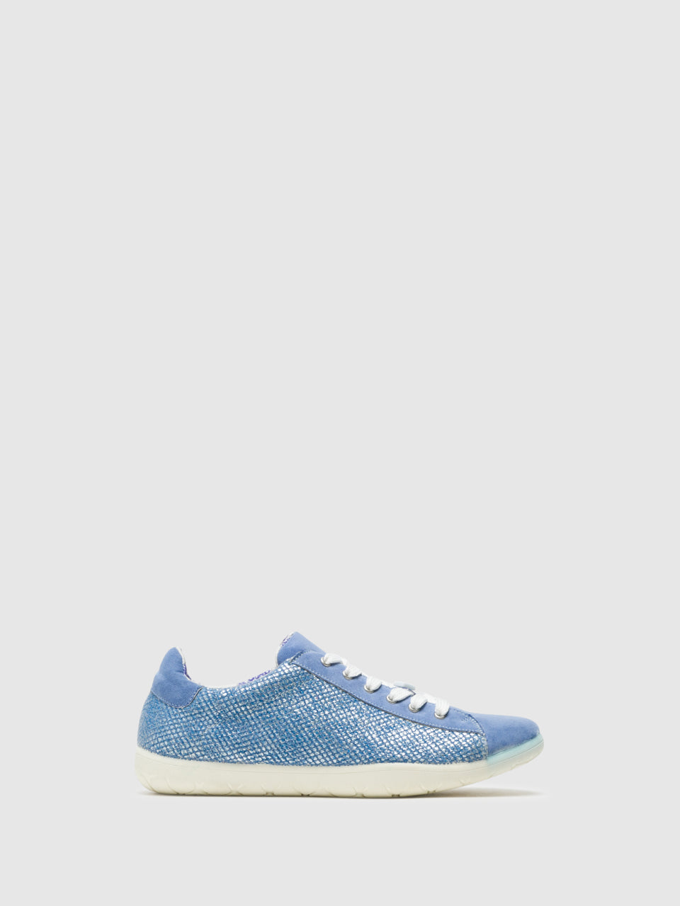 Lazuli Blue Lace-Up Trainers