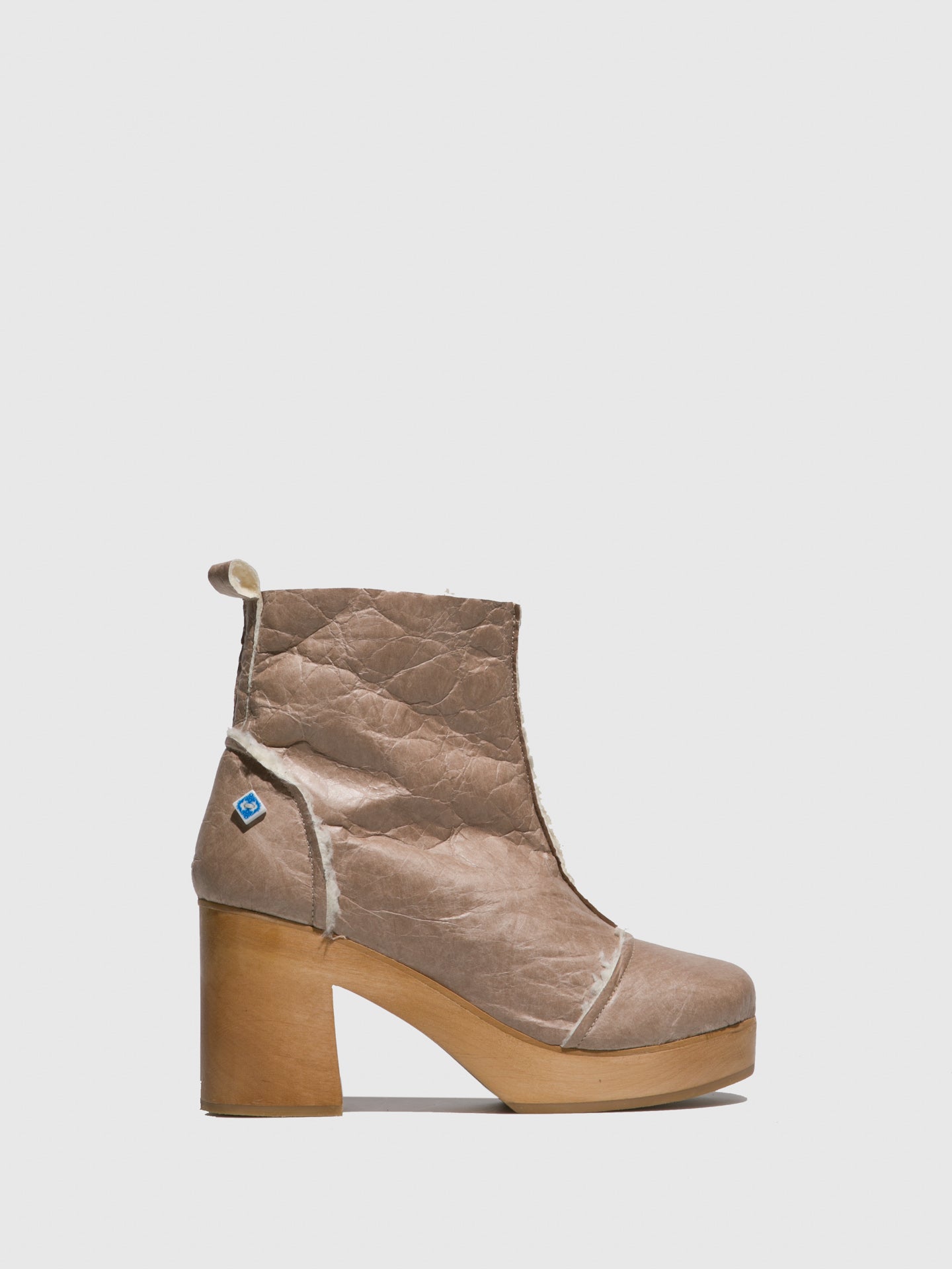 Lazuli Taupe Platform Ankle Boots