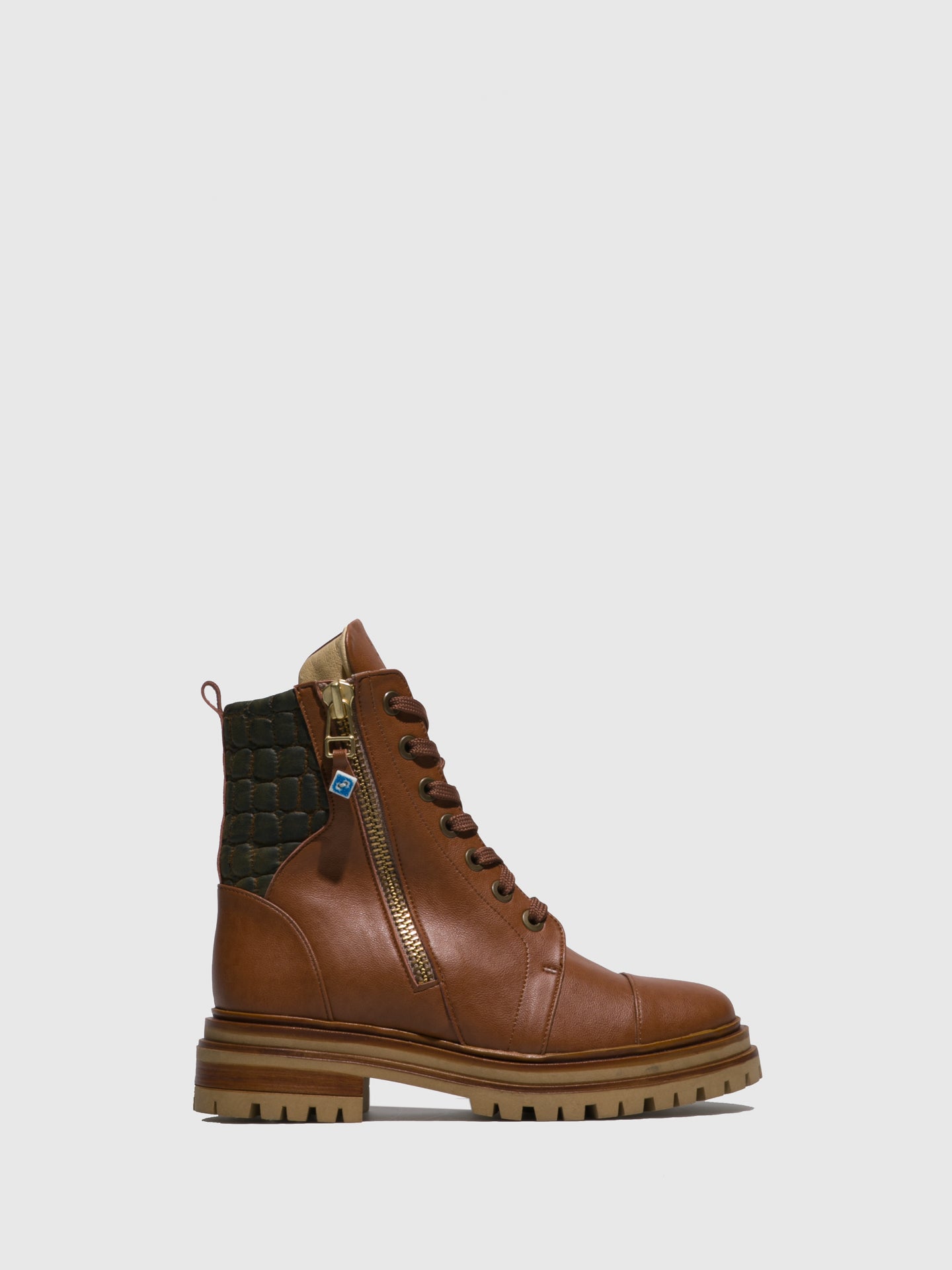 Lazuli Brown Lace-up Ankle Boots
