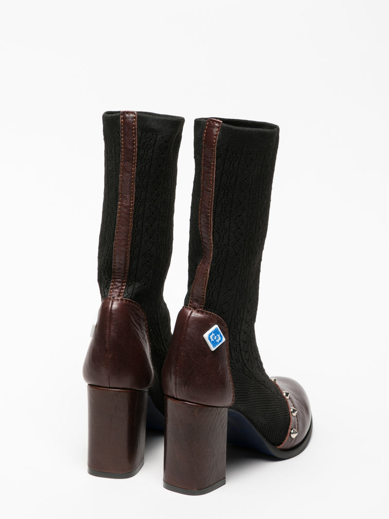 Lazuli Brown Sock Boots