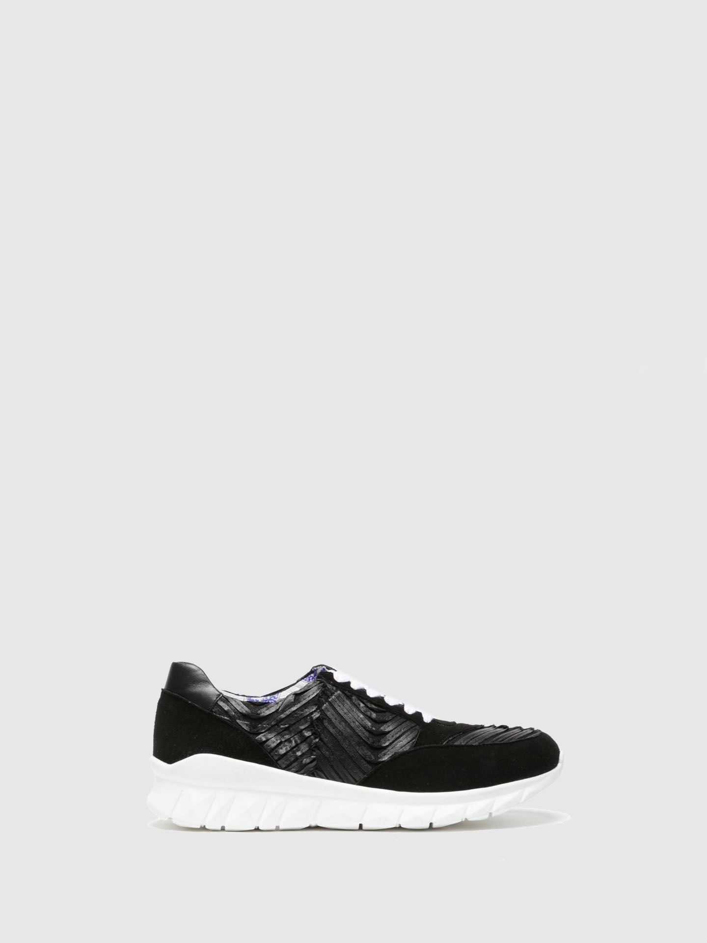 Lazuli Black Lace-Up Trainers