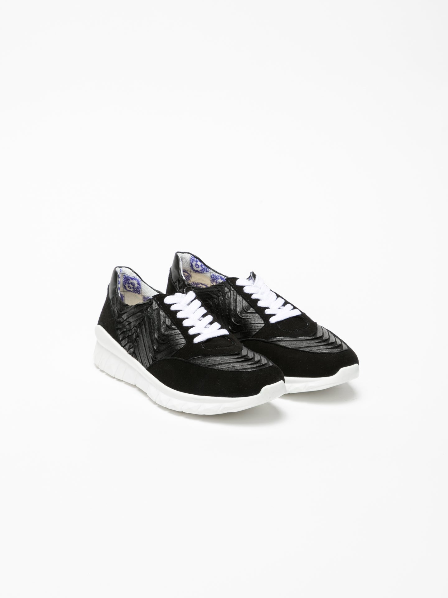 Lazuli Black Lace-Up Trainers