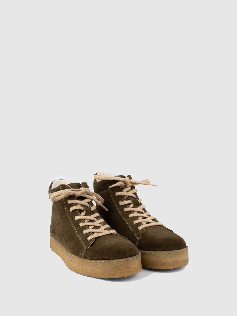 Lusquinos Olive Lace-up Shoes
