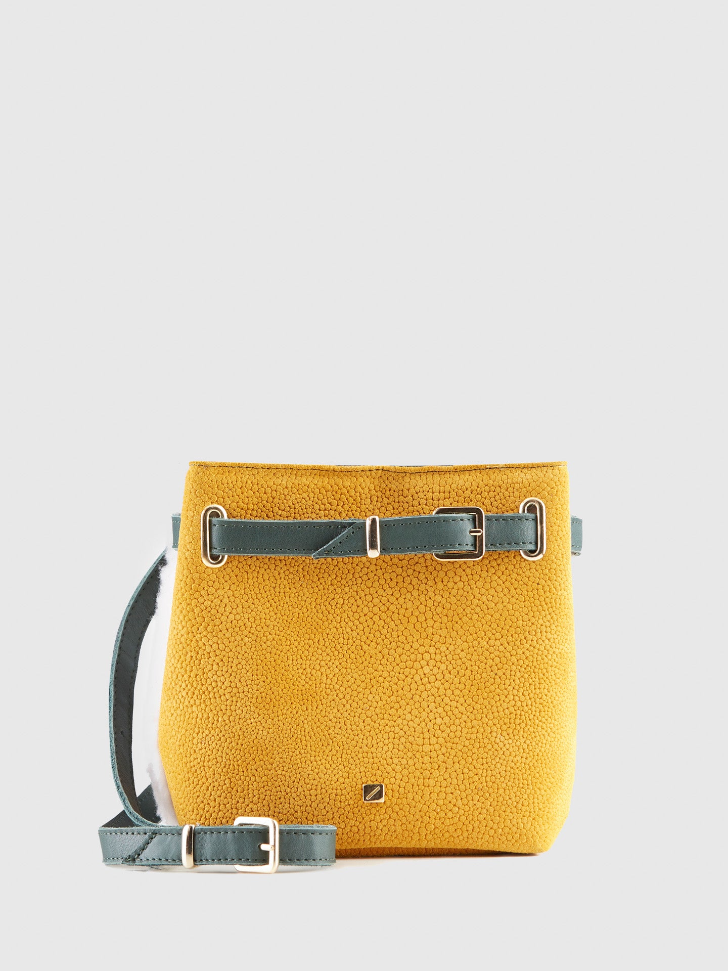 Maria Maleta Yellow and White Reversible Bumbag Bag