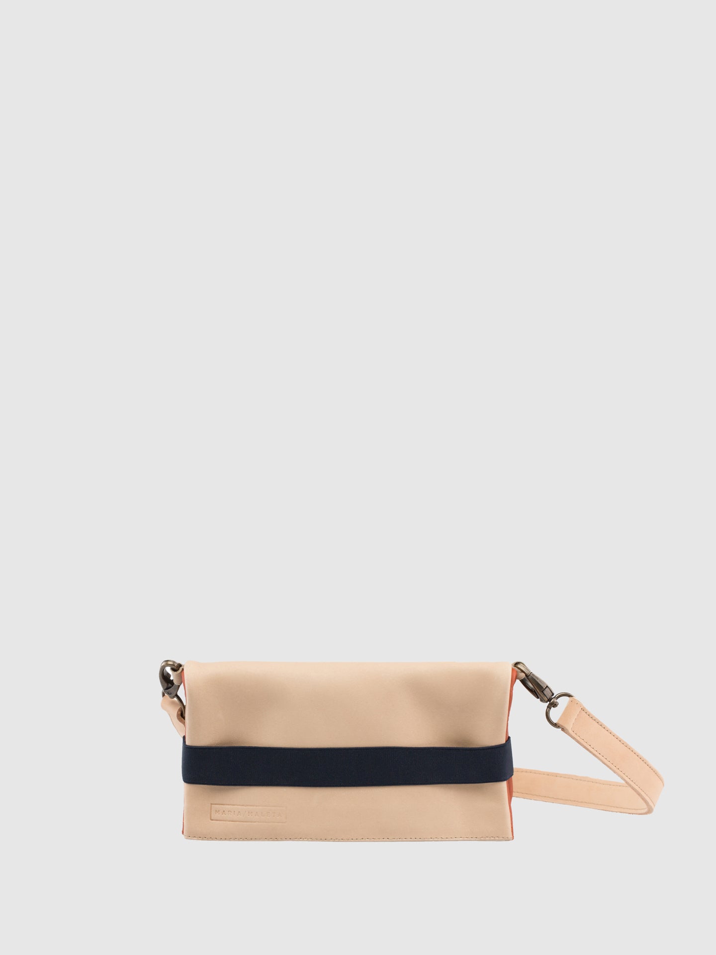 Maria Maleta Orange and Beige Reversible Bumbag Bag