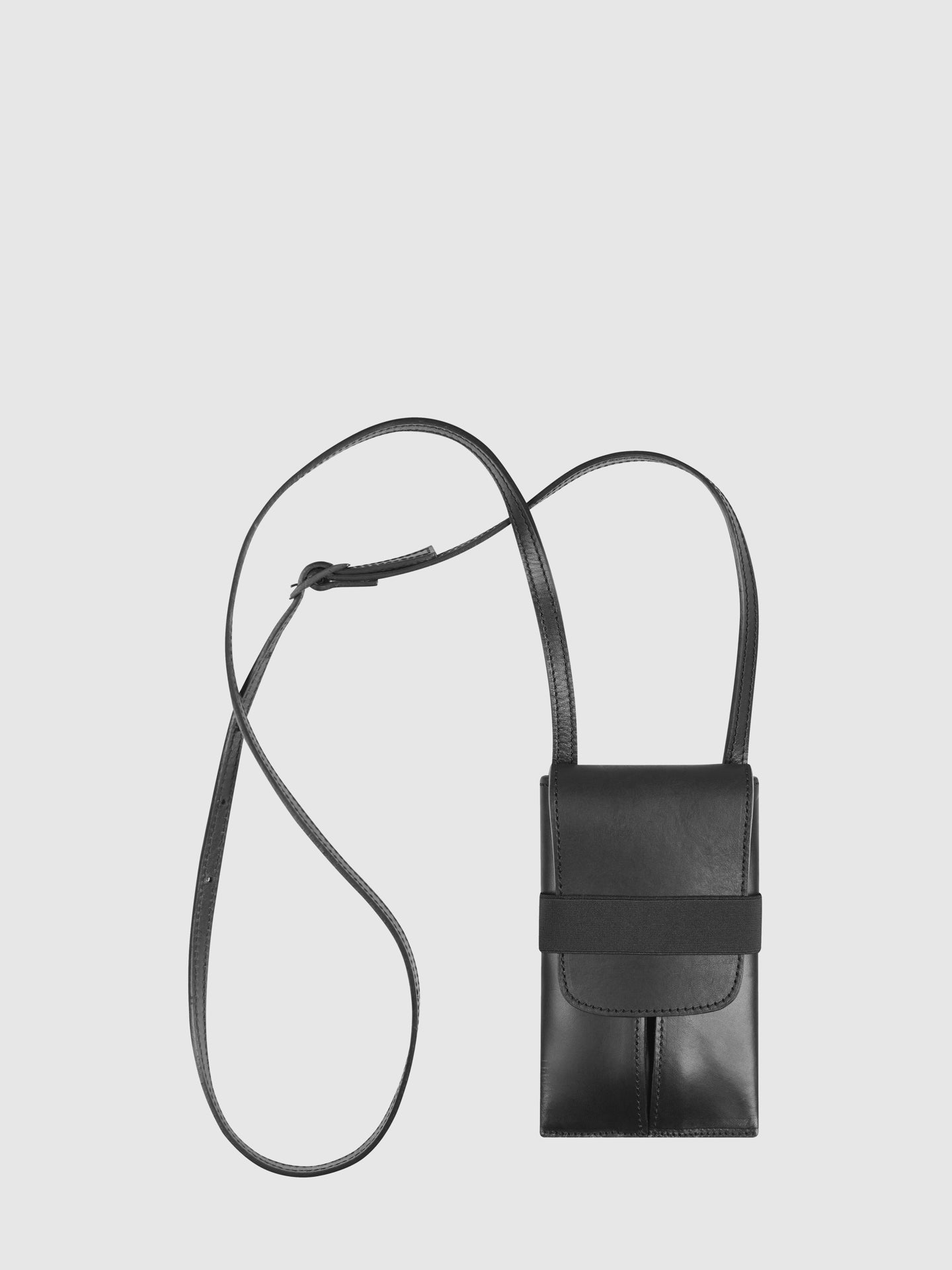 Maria Maleta Black Leather Crossbody Bag