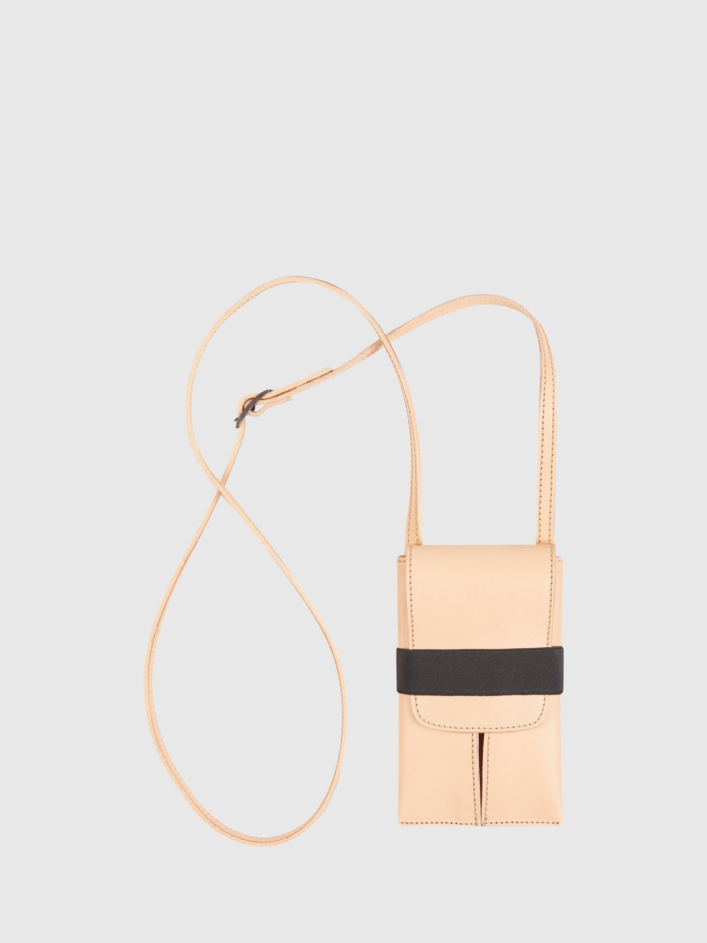 Maria Maleta Beige Leather Crossbody Bag