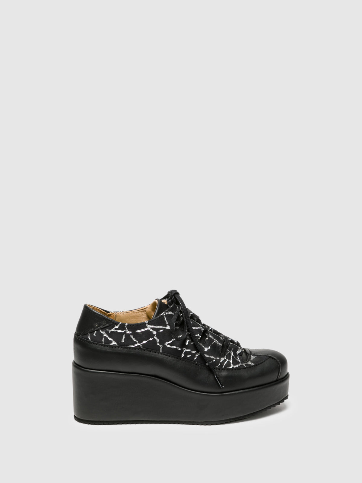 Marita Moreno Black Lace-up Shoes