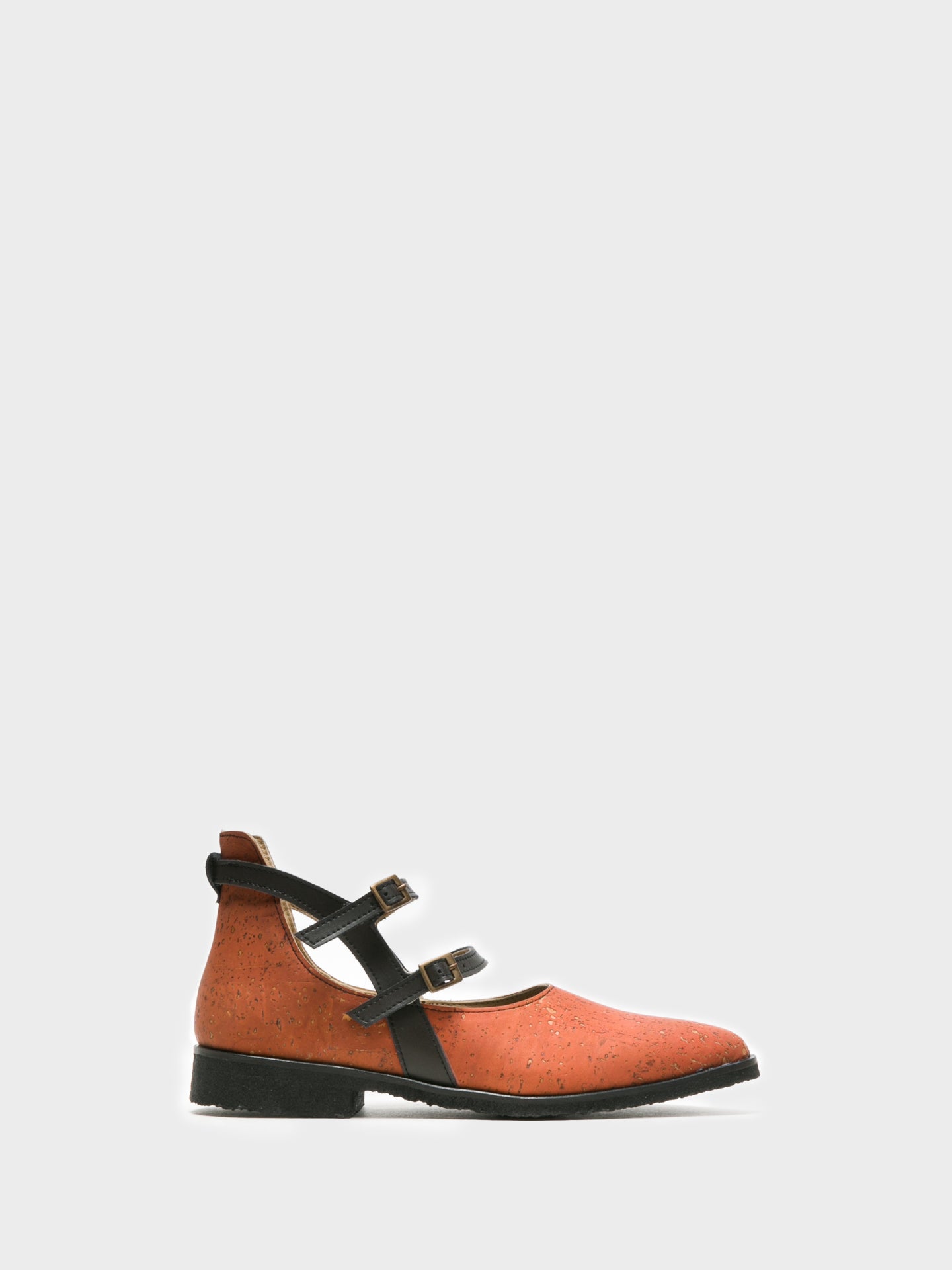 Marita Moreno Orange Buckle Shoes